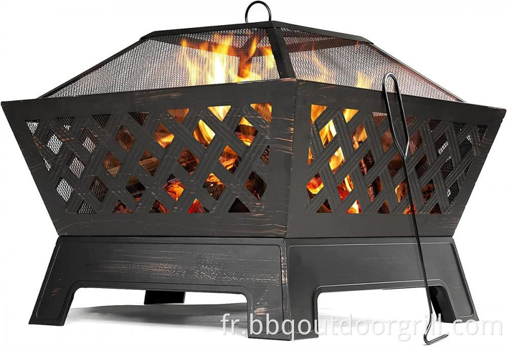 outdoor square fire pit